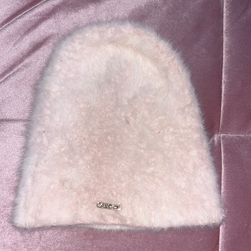 Pink furry Aldo hat